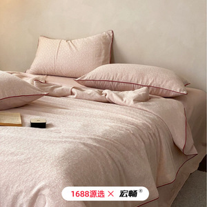 Grass & Wood Natural Cotton Linen Blend Air Conditioning Quilt Set 2 Jin Summer Breathable Retro Jacquard <b>Bedding</b> - Product Image 2