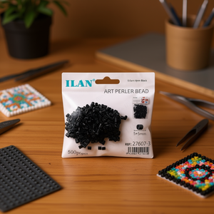 Perline Ilan Art Perler 5x5mm Nere 500 Pezzi per Lavori Creativi - Product Image 3