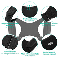 Correcteur de posture réglable pour hommes et femmes, soutien dorsal, correcteur de posture assise, ceinture pour le haut du dos et la cyphose