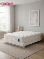 Matelas hybride en latex naturel LOONGFUNG, emballé en rouleau, avec tissu tricoté et ressorts ensachés, pour la maison, l'hôtel, sur mesure, vente en gros
