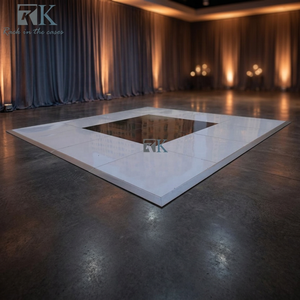 Paneles de Piso para Baile en Blanco y Negro Brillante, Estilo Cuadros, Piso de Madera Contrachapada para Decoración de Bodas - Product Image 1