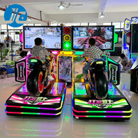 Simulateur de course de moto électrique à monnayeur, machine de jeu d'arcade avec garantie d'un an et prise en charge de la langue anglaise