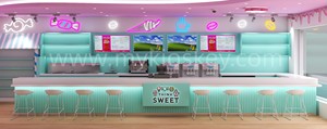 2025 Magasin de glaces et de bonbons design d'intérieur présentoir de magasin de bonbons personnalisé avec comptoir de bar de crème glacée à vendre - Product Image 3