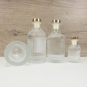 150ml 200ml Empty Luxury Round Clear White Perfume <b>Reed</b> Glass <b>Diffuser</b> Bottle With Screw Lids Wholesale - Product Image 2