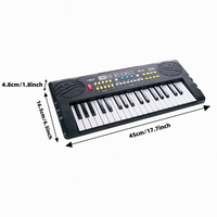 Instruments à clavier, mini piano 37 touches pour enfants, clavier électronique jouet, 5 démos, 8 rythmes, 8 tons, 4 tambours, micro, cadeau pour enfants