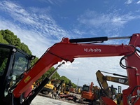 Excavatrice Kubota KX165 d'occasion, mini-pelle de 6 tonnes, pour usage agricole et de jardin, excavatrice sur chenilles