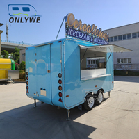 Onlywe Mobile Imbisswagen Perfekt für Snacks, Burger, Hotdogs, Straßenverkauf und Veranstaltungen Voll Ausgestattet Versand Möglich