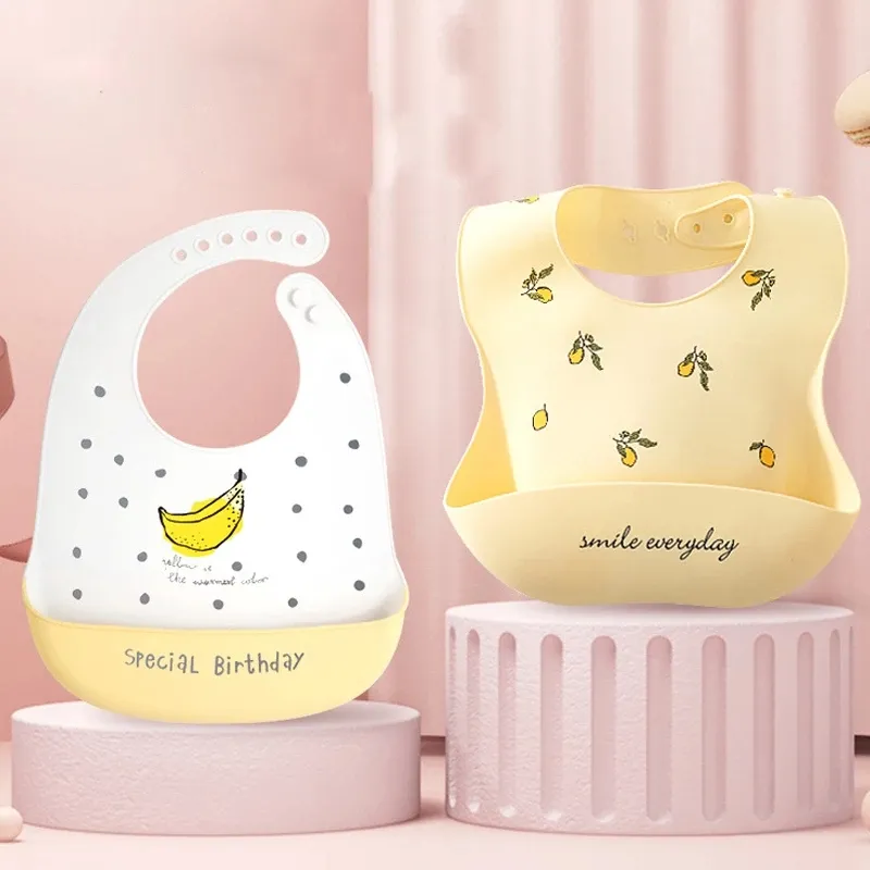 Силиконовые детские нагрудники, Слюнявчики, Мультяшные животные, водонепроницаемые, для малышей, детей, регулируемый Фартук для кормления, слюнявчик, нагрудники, детский шарф
