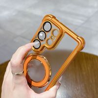 Samsung S26 Kılıfı Yeni Şeffaf Manyetik Standlı Koruyucu Telefon Kılıfı Samsung Galaxy S26 S25 S24 Ultra Plus Tutucu Kılıf