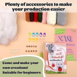 Divertido <span class=keywords><strong>y</strong></span> Adorable Kit de Tejido DIY de Dos Ratones Pequeños con Hilo de Ganchillo <span class=keywords><strong>y</strong></span> Ganchos Ergonómicos para Principiantes, Adultos <span class=keywords><strong>y</strong></span> Niños - Product Image 3