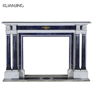 लक्जरी सफेद संगमरमर के रत्न पत्थर की फिजगह मैटल ने हाथ से नक्काशीदार कारखाने को सीधे इनडोर आउटडोर फ्रीस्टैंडिंग लिविंग रूम - Product Image 4