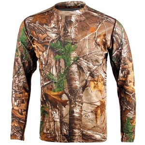 T-shirt de chasse imprimé jungle en coton, T-shirt de chasse camouflage à manches longues, T-shirt de chasse imprimé camouflage en coton - Product Image 6