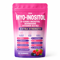 Gummies Myo-Inositol D-Chiro Inositol à Étiquette Nettoyante en Gros – Soutien Quotidien au Bien-être Féminin, Saveur Baies Mixtes – Fourniture en Vrac OEM