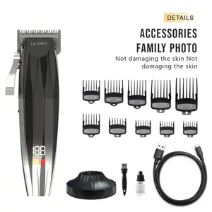 Hot Bán Hàng Chuyên Nghiệp 10W Cắt Tóc Tóc Công Cụ Cắt Kit Râu Tông Đơ Tóc Clipper Với Màn Hình LCD Hiển Thị Cho Nam Giới