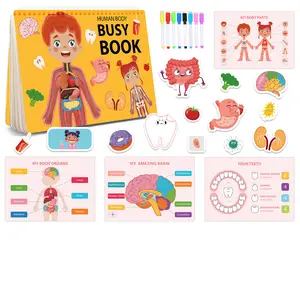 Human Body Style Preschool Busy Book Preschool Learning Activity Book Montessori Quiet Book For Kids