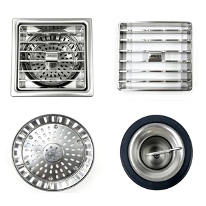 Siphon de <span class=keywords><strong>sol</strong></span> carré industriel moderne anti-odeur en acier inoxydable 304/316L de qualité supérieure pour cuisines, salles de bain et zones de service - Product Image 3