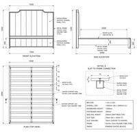 Lit en fer minimaliste pour chambre d'hôtel, robuste, blanc, rembourré, à lattes ventilées, avec double tube en acier et mousse, directement de l'usine