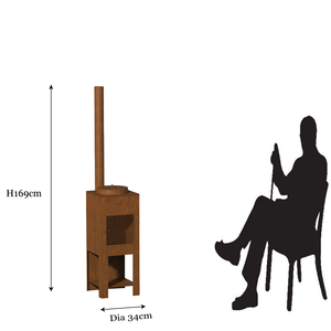 Stock disponible altura ajustable Picnic fogata cocina <span class=keywords><strong>leña</strong></span> acero al carbono chimenea de madera inserto - Product Image 2