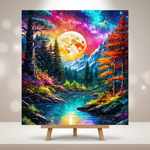 <span class=keywords><strong>Kit</strong></span> de Peinture Diamant 5D Personnalisé pour Adultes, Paysage Forestier, Perles Rondes Complètes, Art Diamant DIY 30x40cm, Décoration Murale Maison, Vente en Gros - Product Image 1