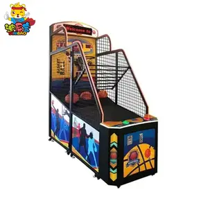 Arcade jetonlu yetişkin basketbol oyun makinesi bilet piyango basketbol atış makinesi
