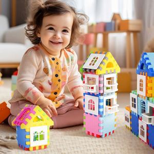 Ensembles de blocs de construction en plastique classiques, bricolage, créativité des enfants, jouets éducatifs portables STEM, cubes de puzzle pour enfants, garçons et filles - Product Image 2