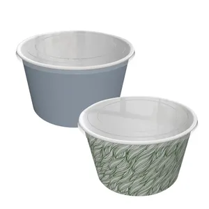 Ice Cream Yogurt Paper Buckets And Paper Containers, Custom Logo Printed Disposable Factory Supplier Food/