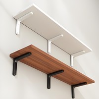 Support d'étagère triangulaire robuste en acier inoxydable, fixation murale pour étagère de rangement ou armoire