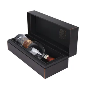 लक्जरी पैकेजिंग बॉक्स उच्च गुणवत्ता ओम अनुकूलित प्रीमियम वाइन बॉक्स सिंगल बोतल लक्जरी उपहार वाइन पेपर बॉक्स पैकेजिंग