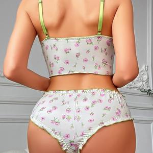 Soutien-gorge à imprimé floral sans couture, soutien-gorge en dentelle, lingerie <span class=keywords><strong>sexy</strong></span> à la mode - Product Image 5