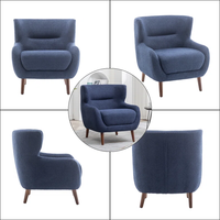Chaise d'appoint de chambre à coucher Fauteuil de loisirs rembourré du milieu du siècle