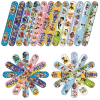 Nouveaux bracelets claquettes en PVC transfrontaliers pour enfants, thème Pat'Patrouille, 12 styles, cadeaux de fête d'anniversaire à thème dessin animé avec sauvetage de chiots