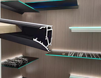 Vêtements de mode personnalisés pour magasins de détail Meubles de présentation murale en bois Étagère acrylique à LED Étagère de présentation murale à vendre