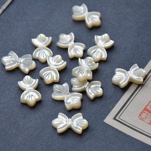 Natural <b>Seashell</b> White Butterfly Bow Pendant Carved Vertical Hole DIY Jewelry <b>Necklace</b> Material Accessories Wholesale - Product Image 2