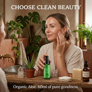 Gel Visage à l'<span class=keywords><strong>Aloe</strong></span> <span class=keywords><strong>Vera</strong></span> Biologique Naturel Hydratant Apaisant Soin de la <span class=keywords><strong>Peau</strong></span> pour Tous Types de <span class=keywords><strong>Peau</strong></span> - Product Image 1