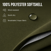 Veste Softshell d'hiver pour homme, col montant, multi-poches, coupe-vent, séchage rapide, respirante, vêtements de travail d'extérieur