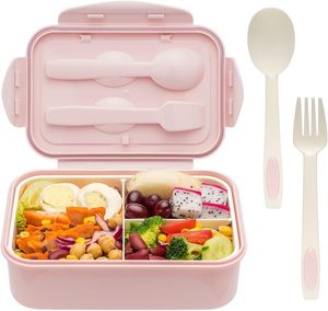 304 Stainless Steel Student <b>Lunch</b> <b>Box</b> School Bento Leakproof <b>Lunch</b> <b>Box</b> 3 <b>Compartment</b> Food <b>Box</b> - Product Image 1