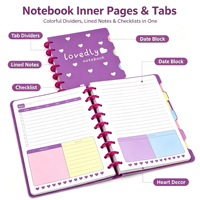 Carnet de planification hebdomadaire personnalisé avec logo B4, couverture en PVC/tissu, reliure spirale pour la planification personnelle du week-end
