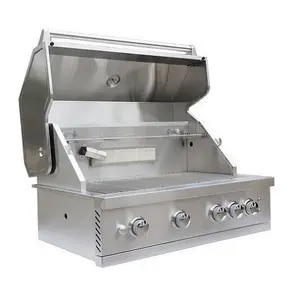 4 Burner gas grill Outdoor Kitchen built in BBQ grill 4 Burner Stainless Steel Gas Grill with LED and Rotisserie