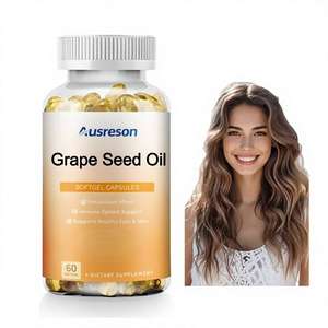 Extracto de Semilla de Uva de Grado Alimenticio OEM ASAP, Cápsulas Blandas Antioxidantes de 500 mg por Cápsula en Botella - Product Image 1