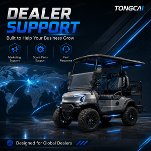 รถกอล์ฟ TongCai สำหรับสั่งซื้อจำนวนมาก 60V 4 ที่นั่ง แบตเตอรี่ลิเธียม 100Ah ยางสำหรับทุกสภาพพื้นผิว 4x4 สำหรับรีสอร์ท รถกอล์ฟที่เหมาะกับรีสอร์ท - Product Image 6