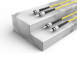สายไฟเบอร์ออปติกแบบ Single Mode FTTH ชนิด ST to ST ระดับโทรคมนาคม แบบเส้นใยเดี่ยว/เส้นใยคู่ หัวต่อแบบ Round to Round ความยาว 3ม.-30ม. - Product Image 1