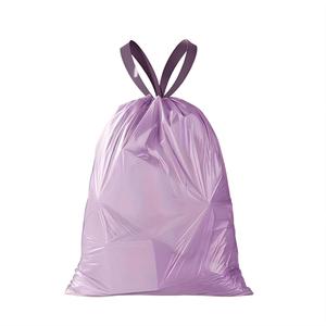 หัวหม่าเหิงชุนถุงขยะมีกลิ่นหอมแบบมีเชือกรูดสีม่วงแบบพกพา 30 ชิ้น หนาและทนทาน เหมาะสำหรับห้องครัว ห้องน้ำ ห้องนอน - Product Image 1