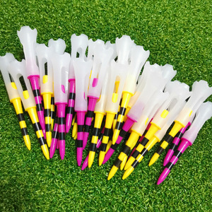 <b>Golf</b> Tees 83mm Soft Plastic Striped Colorful For <b>Golf</b> Practice And Play - Product Image 2