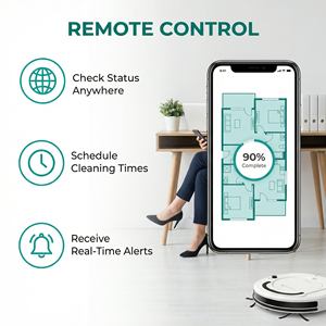 Robot Aspirador Inteligente con Función de Fregado, 1000-1499Pa de Succión, Control por Aplicación, Herramienta Esencial de Limpieza para el Hogar - Product Image 6