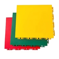 Dalles de sol modulaires en PP emboîtables 25x25cm pour patinage à roulettes, terrains de sport extérieurs et terrains de football