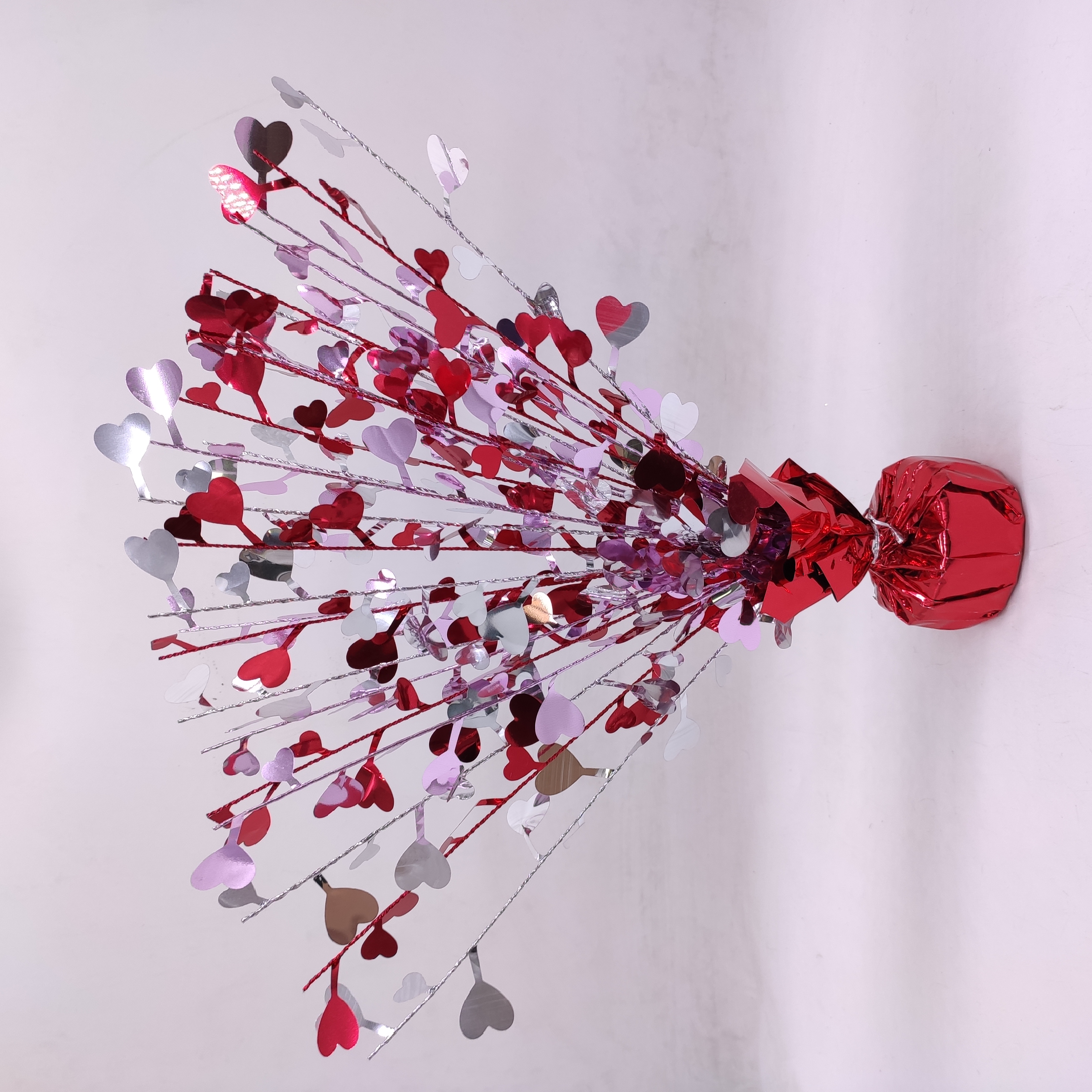 Pesca cuore rosso rosa argento