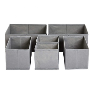 6 gói không dệt ráp đồ lót ngăn kéo tổ chức tủ quần áo tủ quần áo tổ chức thiết lập vải lưu trữ hộp cho áo ngực vớ Tie - Product Image 1