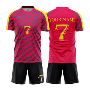 Ensemble de football par sublimation dégradée avec nom et numéro personnalisés, maillot de football respirant pour entraînement et matchs d'équipe, ProClub - Product Image 6