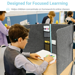 Thư mục riêng tư có thể gập lại với lưu trữ, ngăn bàn cho ngăn thử nghiệm tái sử dụng lớp học & lá chắn riêng tư cho người lớn, sinh viên - Product Image 2