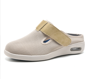 Youyun chaussures diabétiques pour hommes large largeur chaussures diabétiques pour hommes âgés chaussures et sandales pour personnes âgées, sandales à demi-support Velcro - Product Image 4
